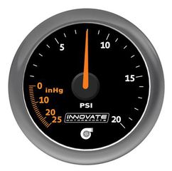 MTX Analog, 20 PSI Vacuum/Boost Gauge Kit, Black Dial