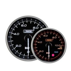 Electrical Oil Pressure Gauge 52mm Clear Lens White LED