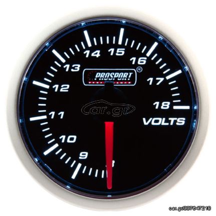 Voltmeter (Electric) Volt Amber/White 52mm