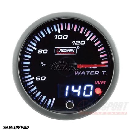 JDM Water Temp Gauge Celsius w/Peak Amber/White 60mm