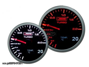 60mm Boost Gauge 2 in 1 With Digital Οil/Water Temp