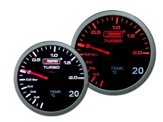 60mm Boost Gauge 2 in 1 With Digital Οil/Water Temp