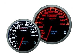 60mm Oil/Water Temp Gauge 2 in 1 With Digital Οil/Fuel Pressure