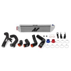 Honda Civic 1.5T Intercooler Kit, 2016+, Silver w/ Wrinkle Black Pipes