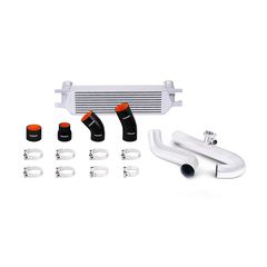 Ford Mustang EcoBoost Intercooler Kit, 2015+, Silver w/ Polished Pipes