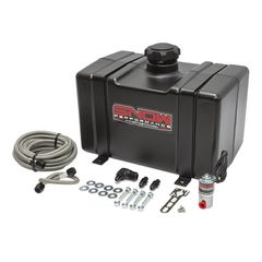 2.5 Gal. Water-Methanol Tank Upgrade Braided Stainless Line (w/brackets, solenoid, hose and all necessary fittings) (13Lx9.5Hx7.5w)