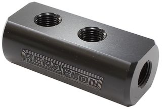 Compact Distribution Block - 1 In - 4 Out, All Ports 1/8"NPT, Black Finish