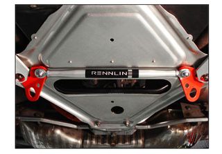 RENNLINE REAR SUBFRAME STABILIZER WITH TIE DOWNS (REAR). PORSCHE 986 BOXSTER / 987 CAYMAN / 987 BOXSTER