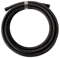 100 Series Braided S/S Rubber lined Hose -8AN - Black  - 1m