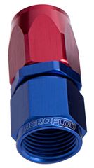 100 / 150 Series Taper Style One Piece Full Flow Swivel Straight Hose End -16AN - Blue/Red Finish