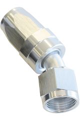 100 Series Swivel Taper 30° Hose End -12AN - Silver Finish