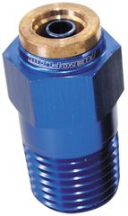 Straight 1/8" NPT to 1/4" Nylon Quick Release Fitting - Blue Finish