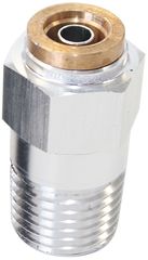 Straight 1/4" NPT to 1/4" Nylon Quick Release Fitting - Silver Finish.