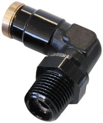 90° 1/8" NPT to 1/4" Nylon Quick Release Fitting - Black Finish