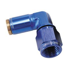 90° -4AN to 1/4" Nylon Quick Release Fitting - Blue Finish
