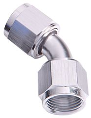 45° Female Swivel Coupler -20AN - Silver Finish