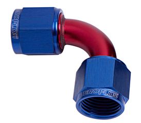 90° Female Swivel Coupler -3AN - Blue Finish