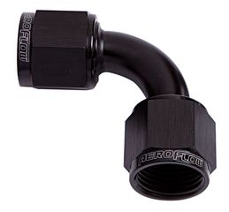 90° Female Swivel Coupler -3AN - Black Finish