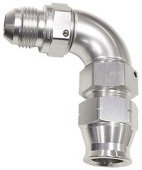 90° Tube to Male AN Adapter 5/16"to -6AN - Silver Finish