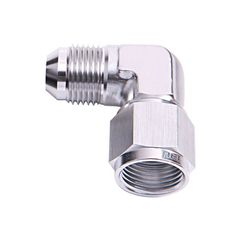 90° Female/Male Flare Swivel -12AN - Silver Finish