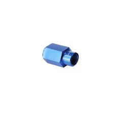 Fuel Pressure Gauge Adapter - GM LS Series Engines, -4AN female to 1/8" NPT, Blue finish