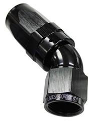 150 Series Taper One-Piece Full Flow Swivel 45° Hose End -4AN - Black Finish