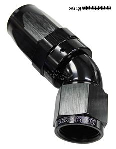 150 Series Taper One-Piece Full Flow Swivel 45° Hose End -4AN - Black Finish