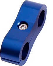 Billet Aluminium Dual Hose Separators - 3/16" I.D., Blue Finish