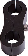 Billet Aluminium Dual Hose Separators  -  1/4" I.D., Black Finish