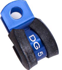 Cushioned P-Clamps 1-3/4" (44.5mm) - Blue Finish, 5 Pack