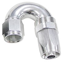 150 Series Taper One-Piece Full Flow Swivel 180° Hose End -16AN - Silver Finish