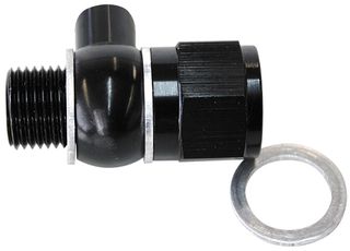 Oil Pressure Adapter - Suit GM LS Series engine, 1/8" NPT port, Black finish