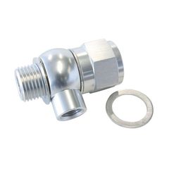 Oil Pressure Adapter - Suit GM LS Series engine, 1/8" NPT port, Silver finish