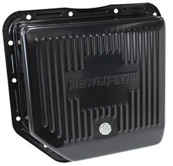 Black Transmission Pan - Suit GM TH350, Deep Pan With Drain Plug