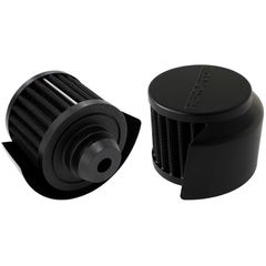 Black Push In Breather With Black Shield 3" (76.2mm) O.D. x 2-1/2" (63.5mm) High, 1-1/4" (31.7mm)Flange Inside Diameter
