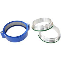 2.5" BILLET INTERCOOLER CLAMPS QUICK CONNECT BLUE CLAMP Aeroflow - AF 25-2500BL