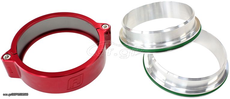 2.5" BILLET INTERCOOLER CLAMPS QUICK CONNECT RED CLAMP Aeroflow - AF 25-2500R