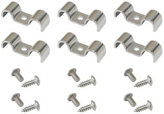 Dual S/S Hard line Clamps (6 Pack) - Suits 3/16" and 3/8" Hard line