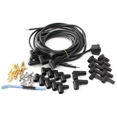 Xpro Universal 8.5mm V8 Ignition Lead Set with 90° Spark Plug Boots - Black  - Suit Standard & HEI Caps