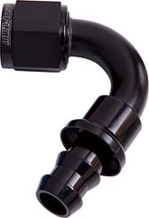 400 Series Push Lock 120° Hose End -8AN - Black Finish. Suits 400 Series Hose