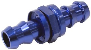 Male to Male Barb Push Lock Adapter -12 to -12 - Blue Finish