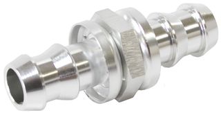 Male to Male Barb Push Lock Adapter -10 to -12 - Silver Finish