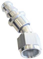 400 Series Push Lock 30° Hose End -12AN - Silver Finish. Suits 400 Series Hose