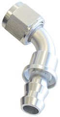 400 Series Push Lock 60° Hose End -4AN - Silver Finish. Suits 400 Series Hose