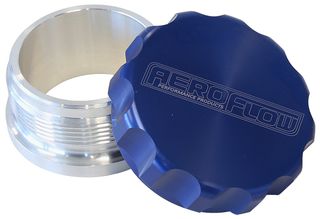 1" Billet Aluminium Weld-On Filler with Blue Cap -