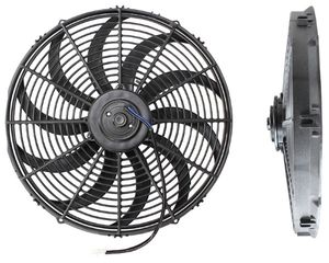 16" Electric Thermo Fan - 2000 CFM, Curved Blades, Reversible, 16-21/64" Mount Dia