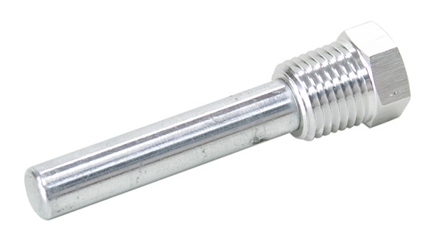 Sacrificial Zinc Anode 1/4" NPT Plug - insert to control electrolysis in cooling systems
