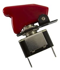 Red Covered Rocket / Missile Switch - 12v 20A