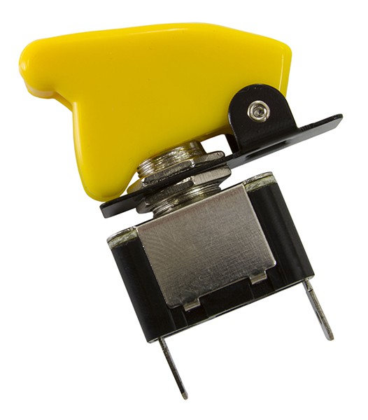 Yellow Covered Rocket / Missile Switch - 12v 20A