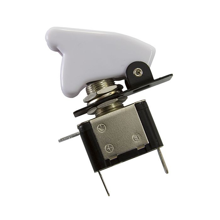 White Covered LED Rocket / Missile Switch - 12v 20A